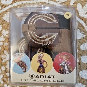 Ariat Lil' Stompers Brown Baby Boots, Size 3 (approx 6-9 mo)